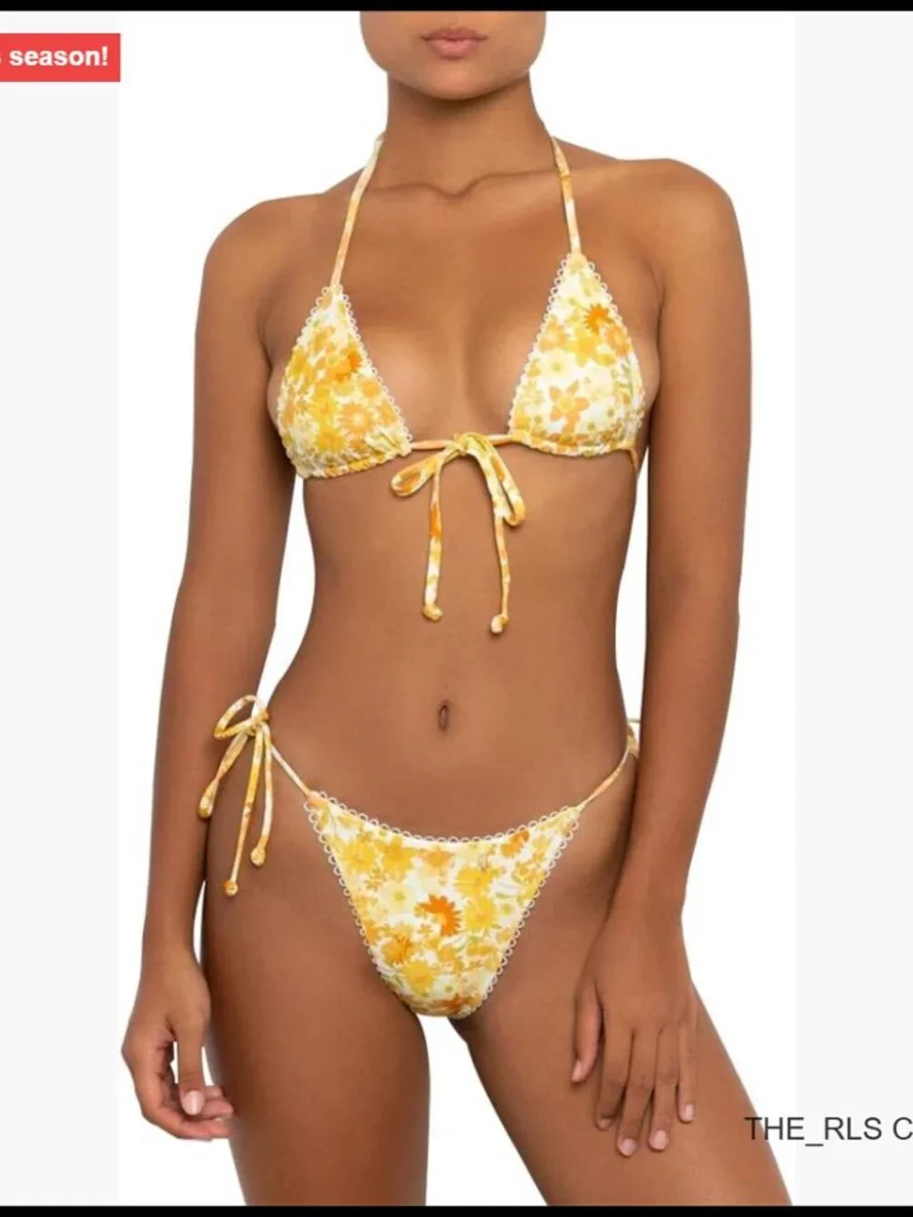 Nylon Spandex Bikini Set with Adjustable Straps and Tie Sides